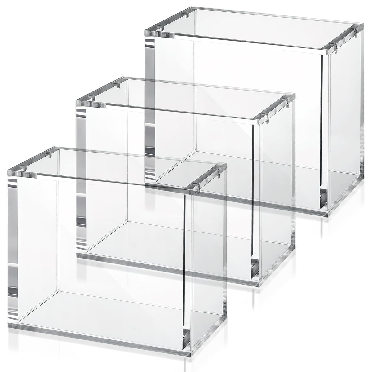 YEXEXINM booster box acrylic case in clear 5mm acrylic for clear visibility.