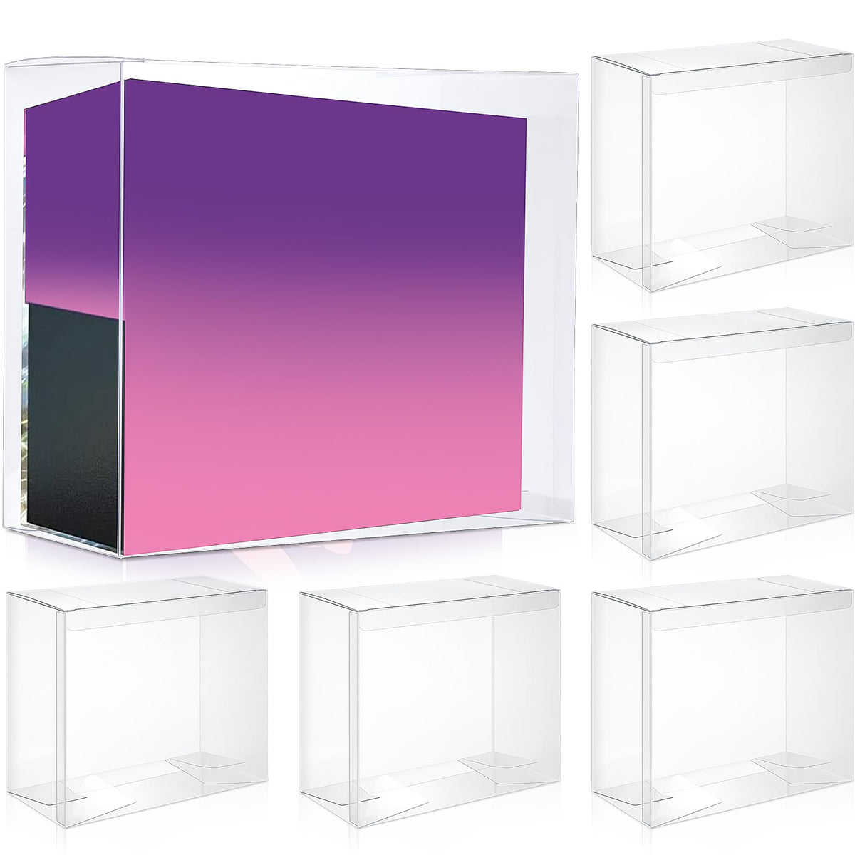 Yexiya 24-pack display cases flat packaging for organized storage.