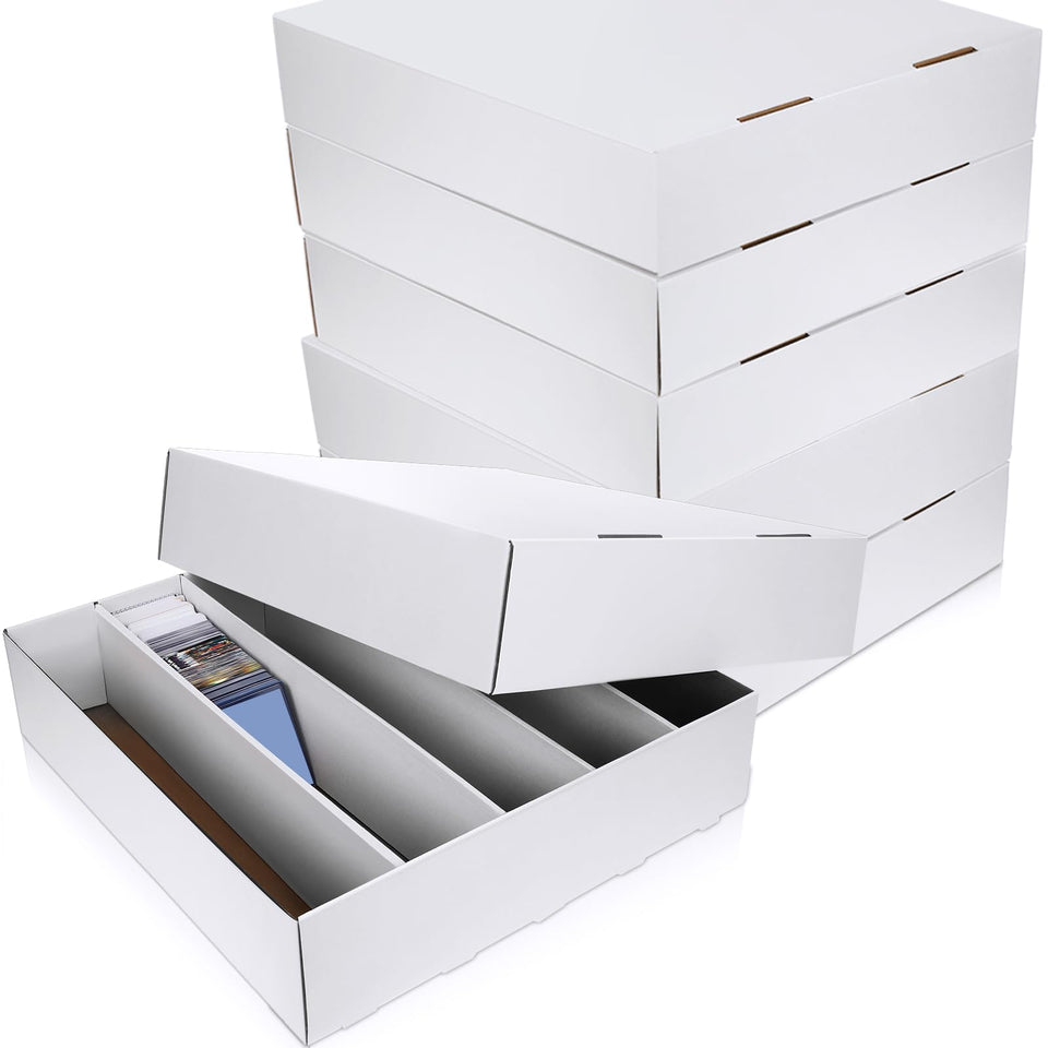 Yexiya 3-pack card boxes with dividers for organized trading cards