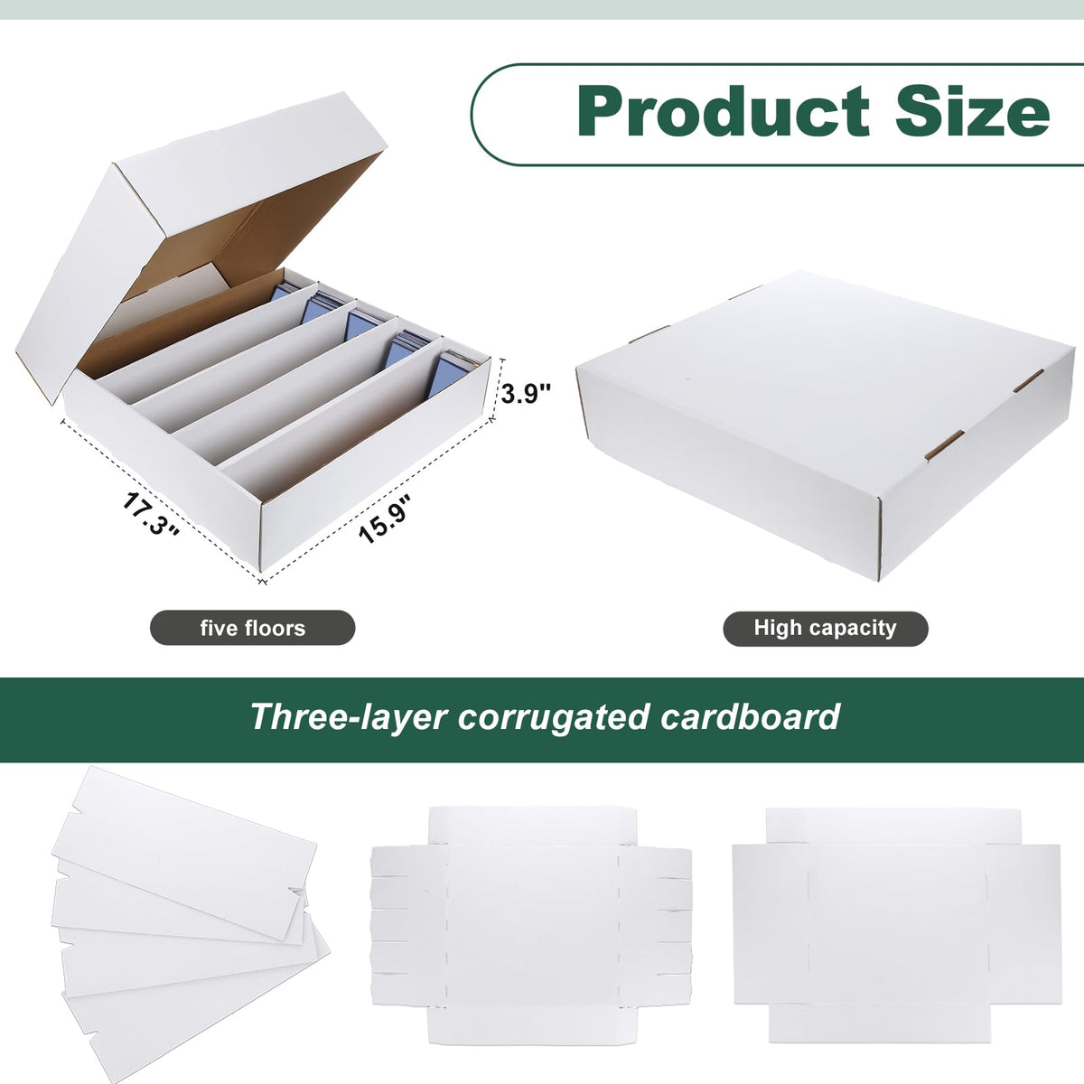Yexiya card storage box divider system for easy sorting