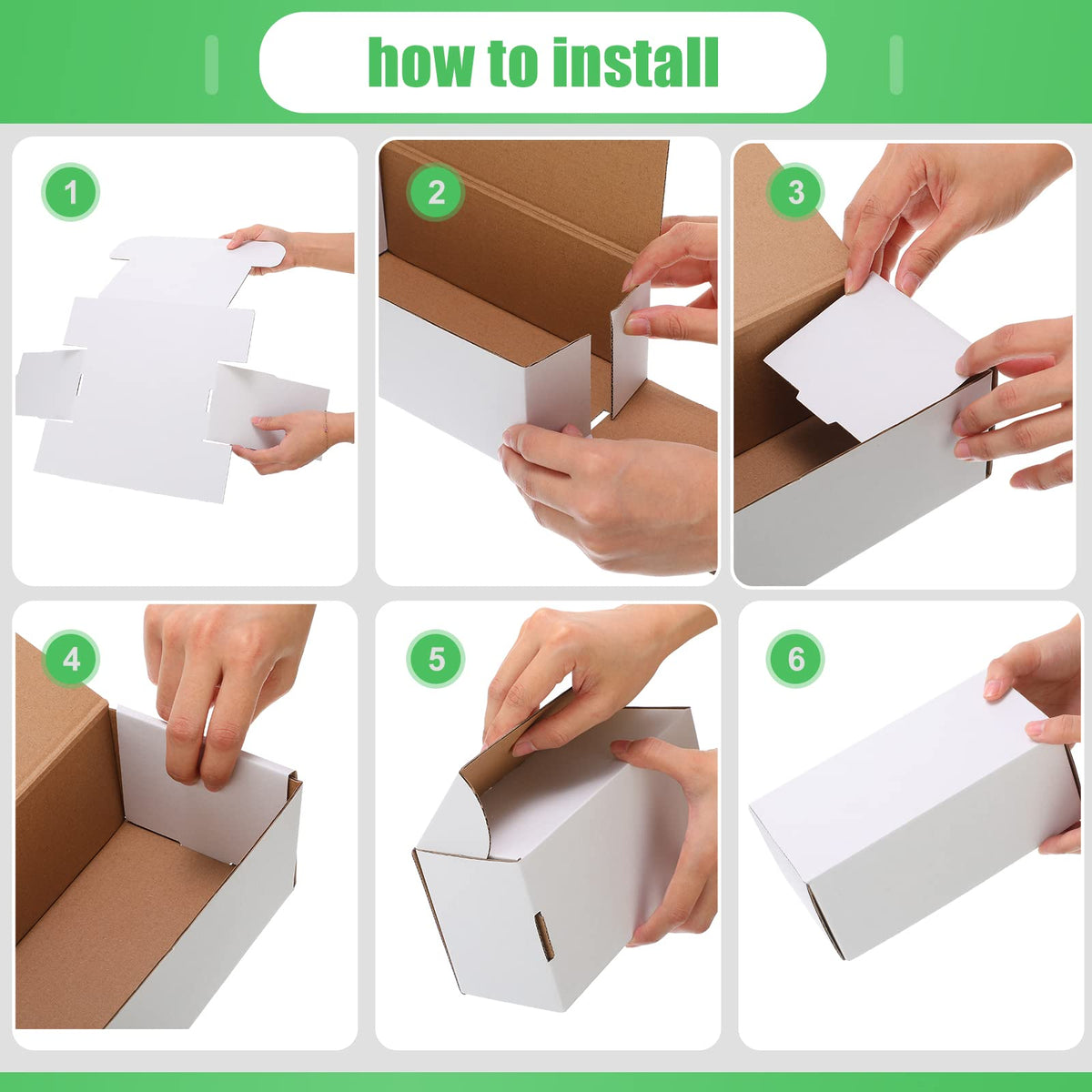 Yexiya storage box easy assembly by following crease lines.