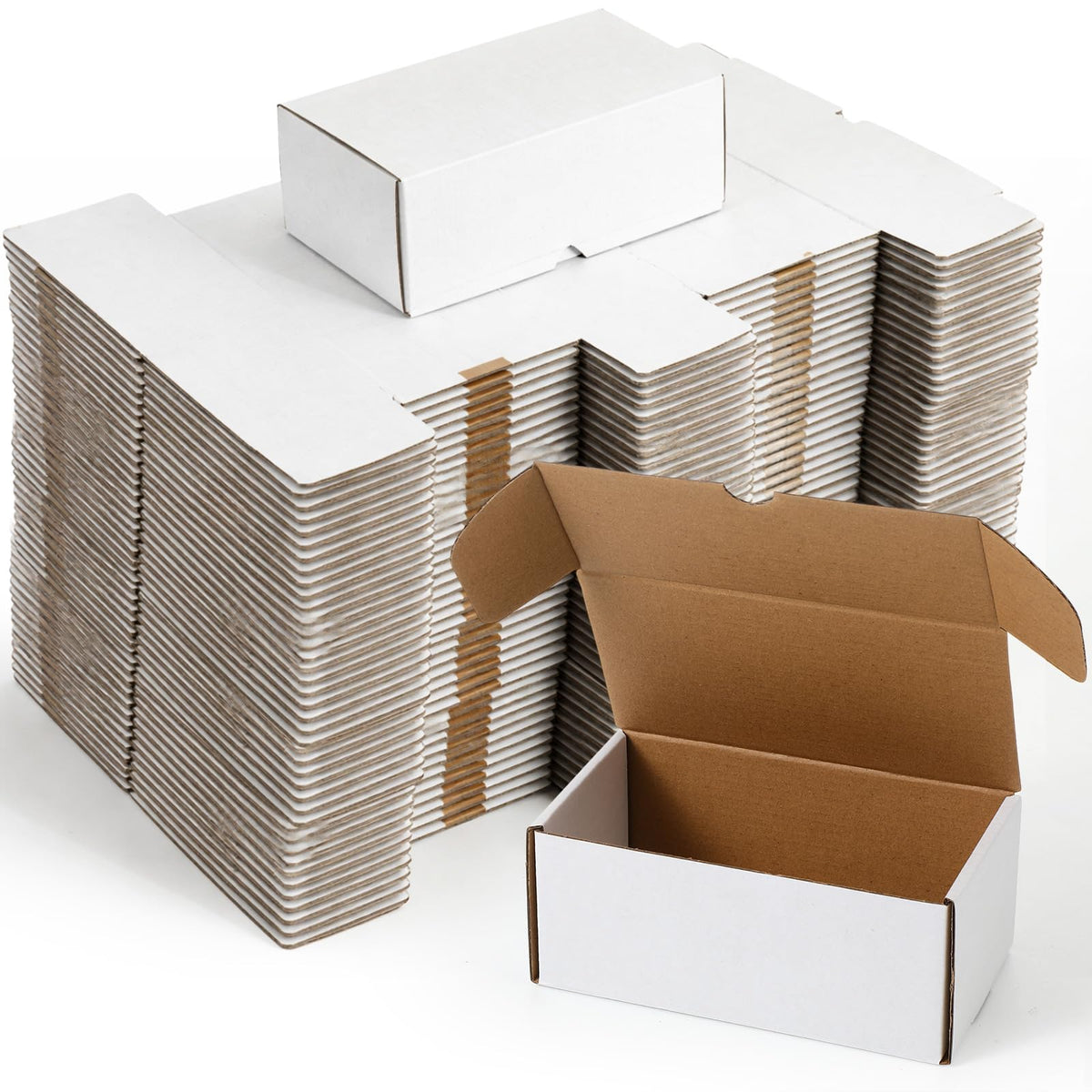 Yexiya white cardboard storage box closed for neat card organization