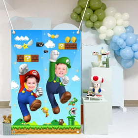 YEZHENSS Mario door banner is easy to hang for quick setups