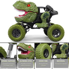 YEZI dinosaur-truck with shockproof body for durable kid play.