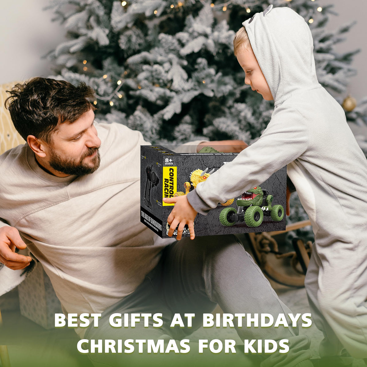 YEZI gift-ready dino car, perfect for birthdays.