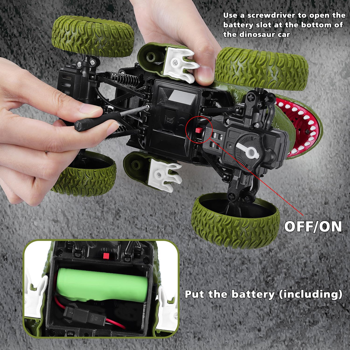 YEZI RC controller with ergonomic grip for precise steering.