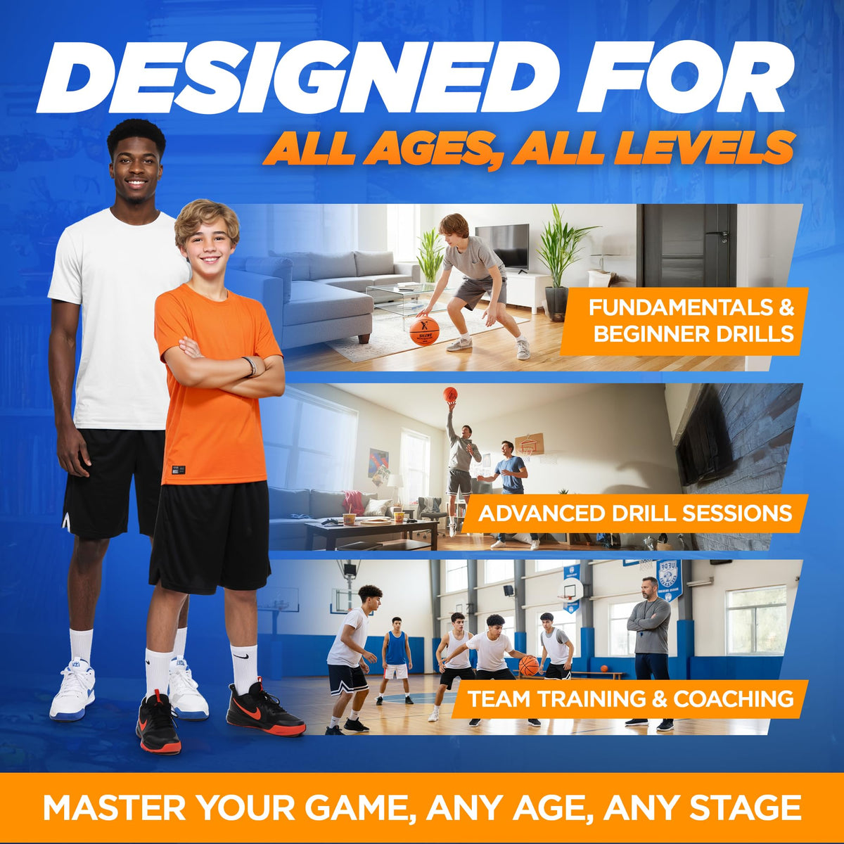 YGA Sports Silent Basketball ideal for indoor use on wood or tile.