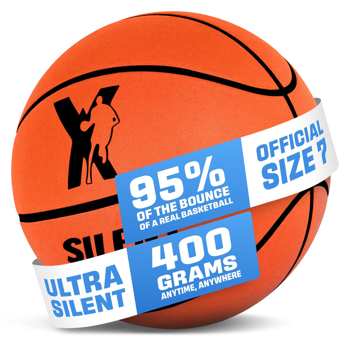 YGA Sports Silent Basketball official size 7 shows authentic indoor-ready design.