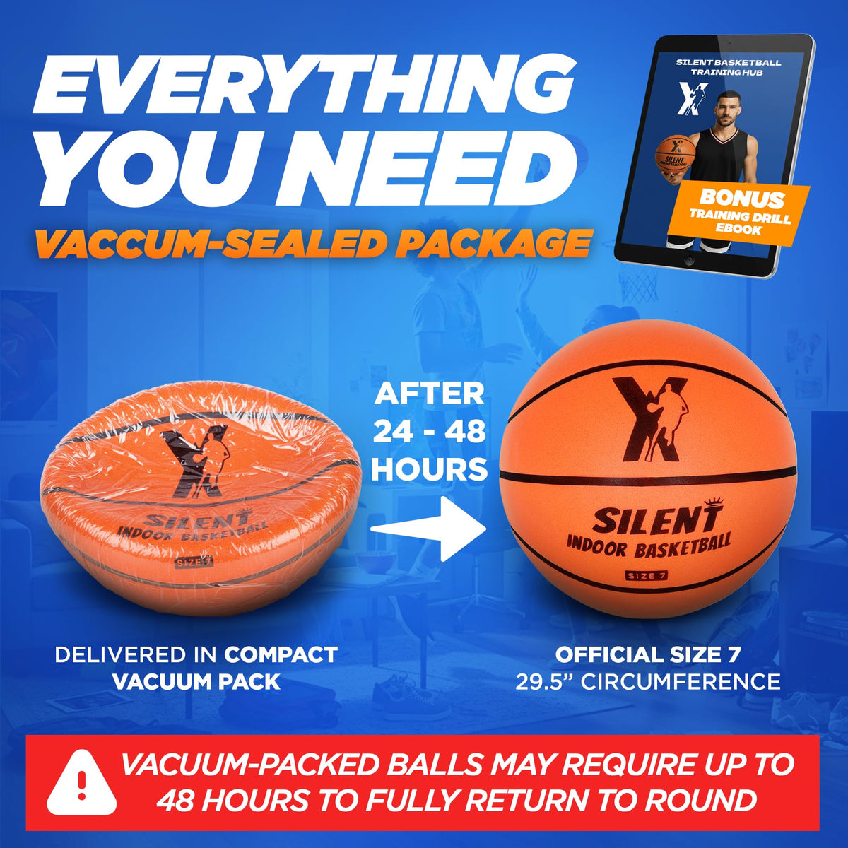 YGA Sports Silent Basketball quiet dribble minimizes noise during training.