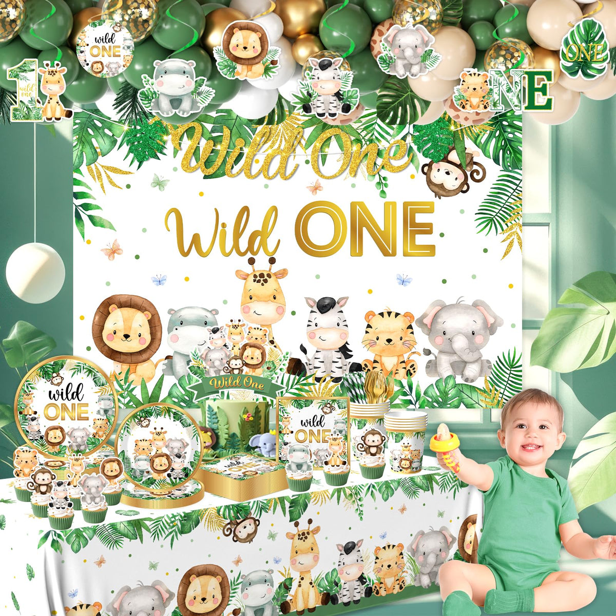 YGCTBVY safari plastic tablecloth complements table setting