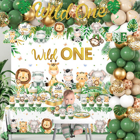 YGCTBVY wild backdrop safari design for standout first birthday