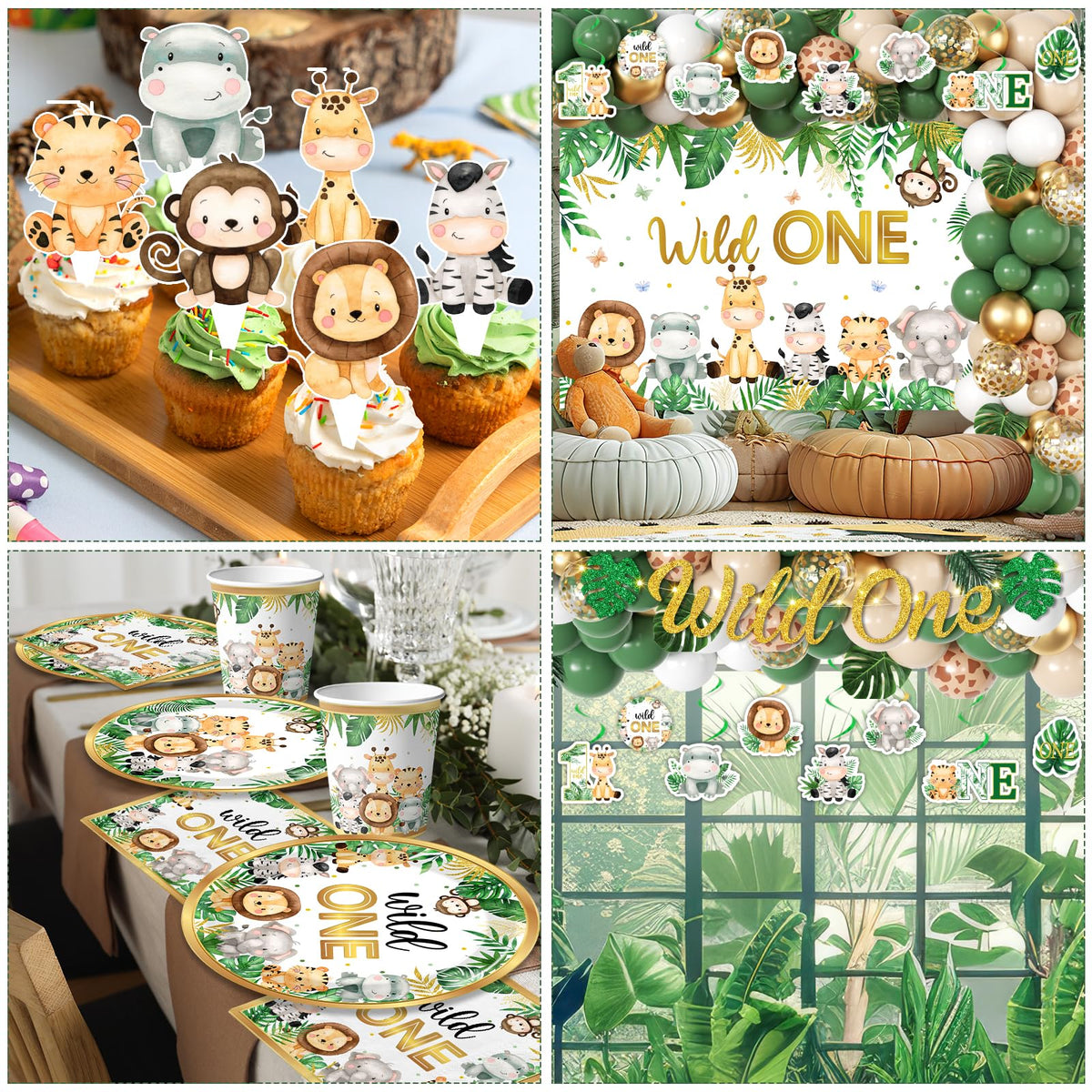 YGCTBVY wild cake topper celebrates 1st birthday