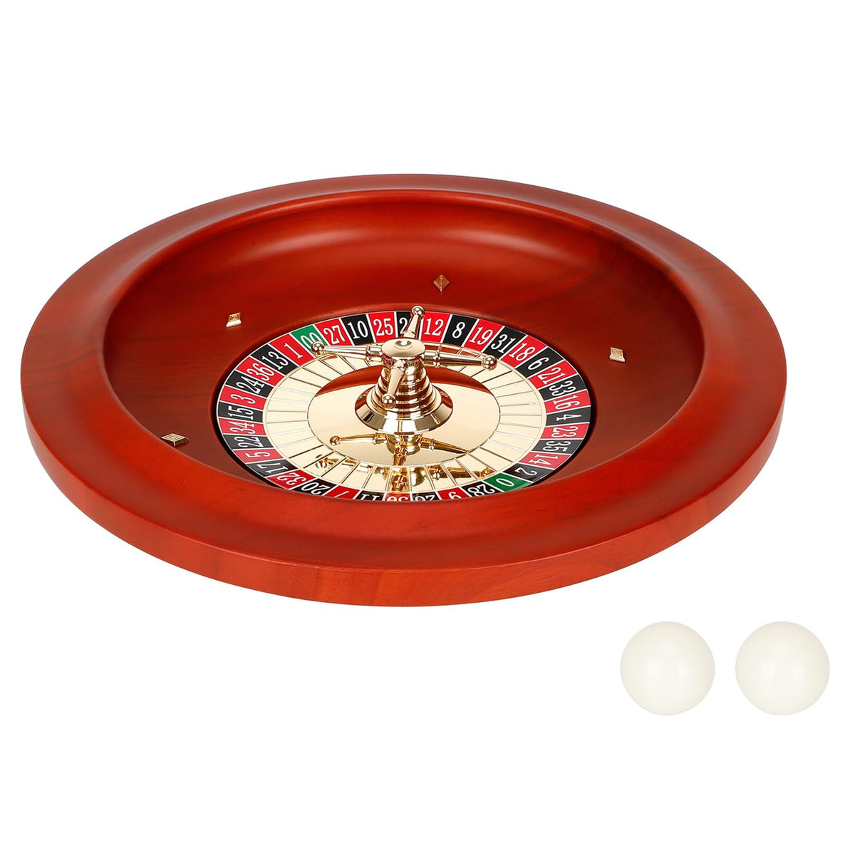 Ygebet 11-inch solid wood roulette wheel close-up highlighting durable craftsmanship for home play.
