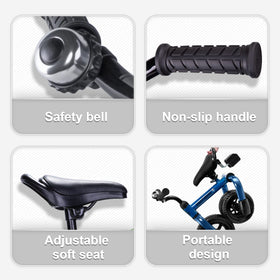 YGJT 3-in-1 tricycle carbon steel frame provides sturdy daily use and longevity.