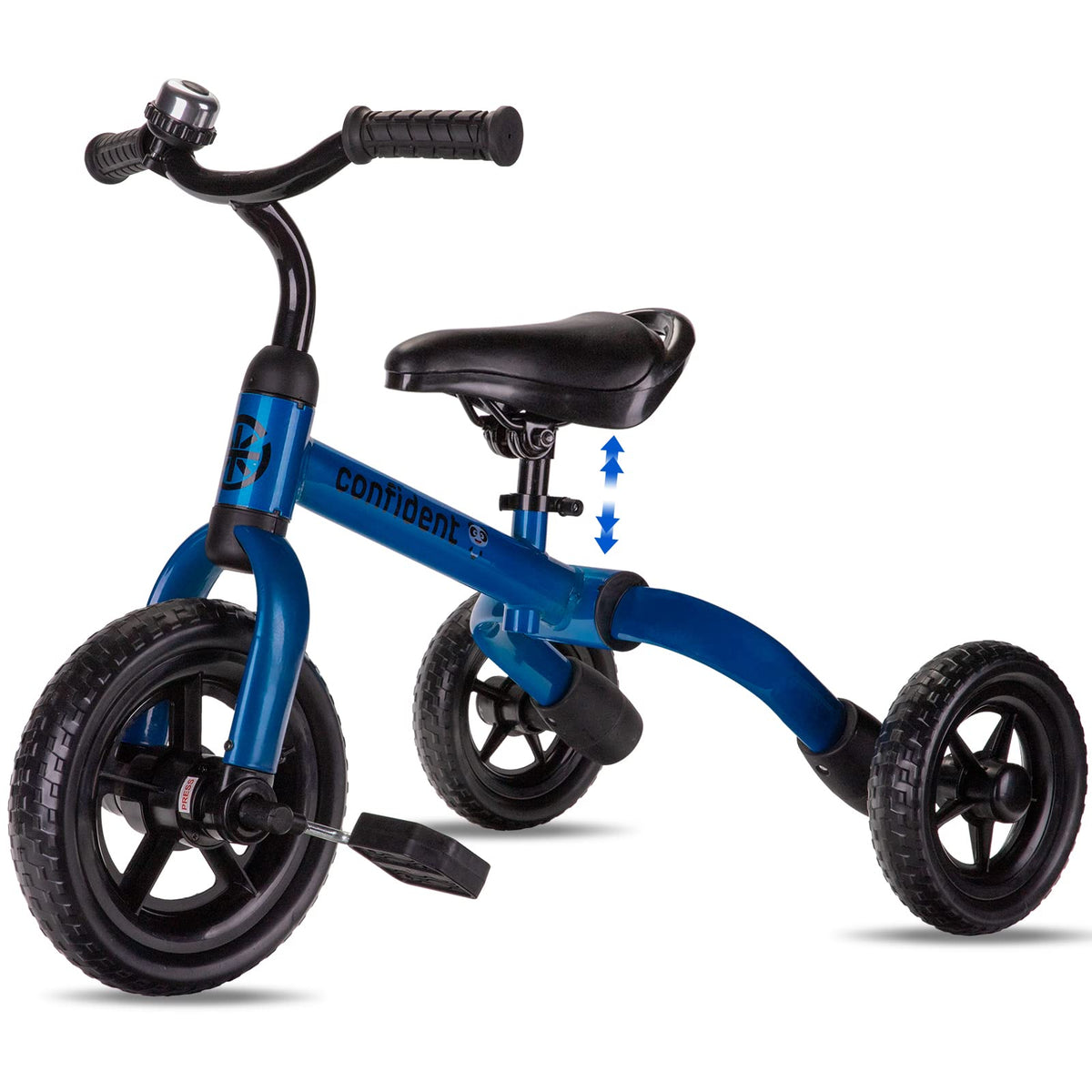YGJT 3-in-1 tricycle folded design for compact storage and convenient outdoor play.