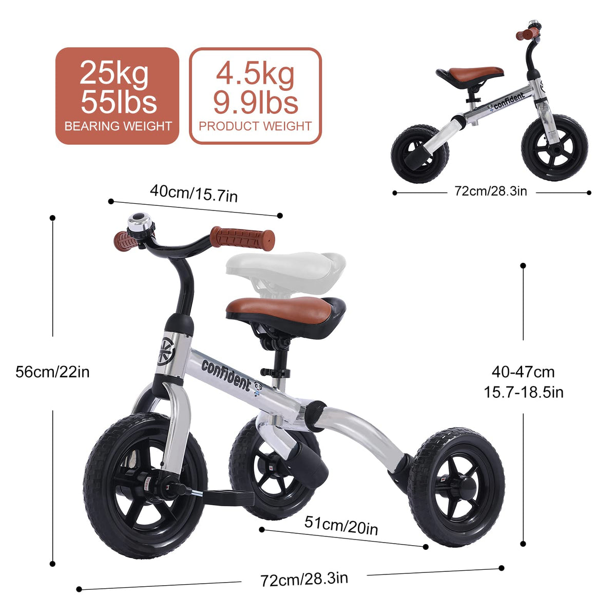 YGJT 3-in-1 Tricycle in use by a child for outdoor adventures.