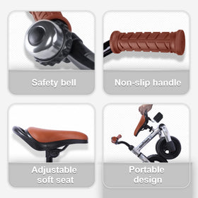 YGJT 3-in-1 Tricycle EVA wheels delivering smooth rides on various surfaces.