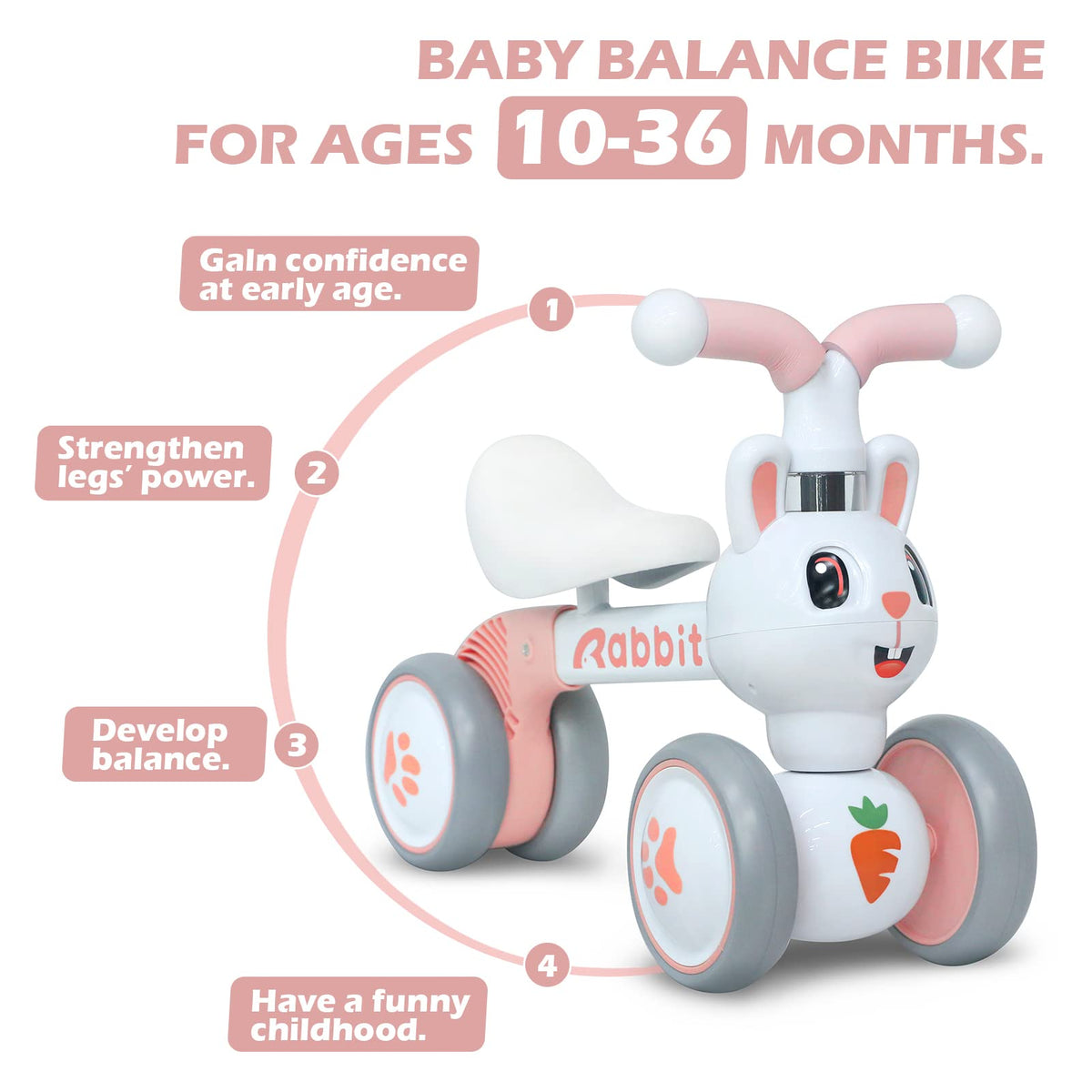 YGJT baby balance bike carbon frame for durable safety