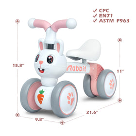 YGJT balance bike silent wheels provide smooth indoor rides