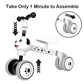 YGJT Spotty Dog balance bike non-pedal design facilitates easy movement