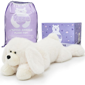 YGZE weighted dog plush front view, relaxing cuddle partner.