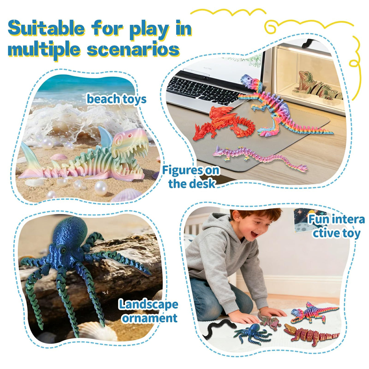 YHBWSM dinosaur with jointed limbs ideal for hands-on learning.