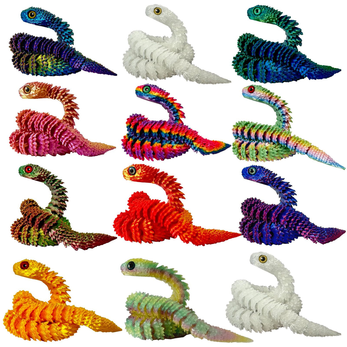 YHBWSM articulated snakes 12-inch set enhances desk decor with flexible joints.