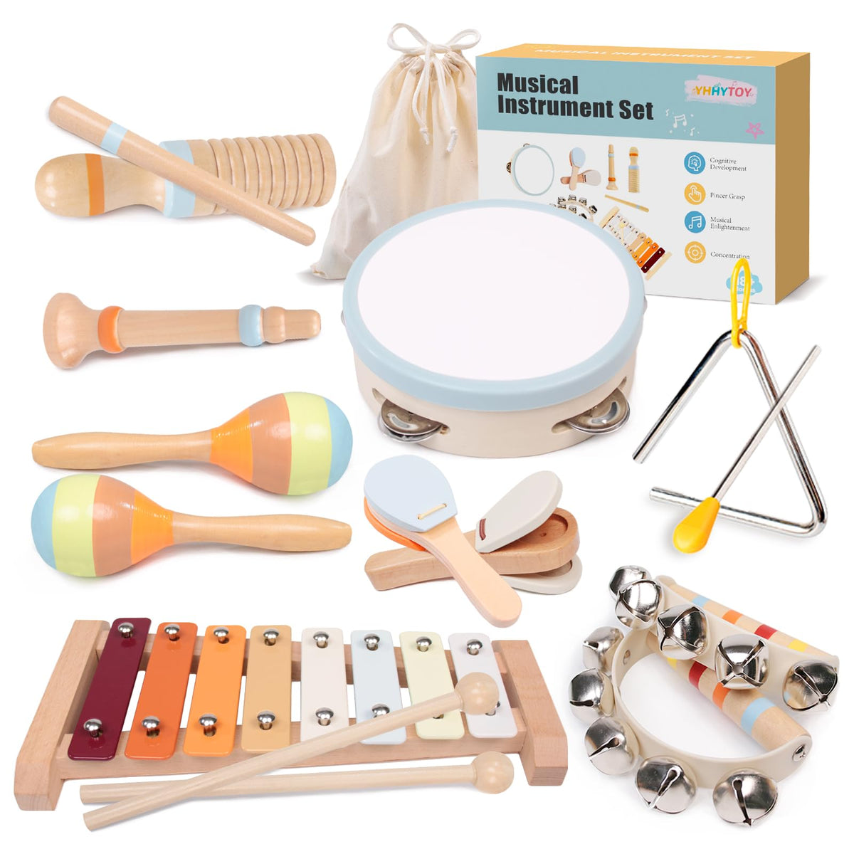 YHHYTOY baby xylophone for rhythm exploration and tactile learning