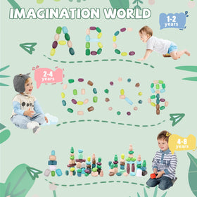 YHHYTOY Montessori learning toy promotes counting and fine motor skills.