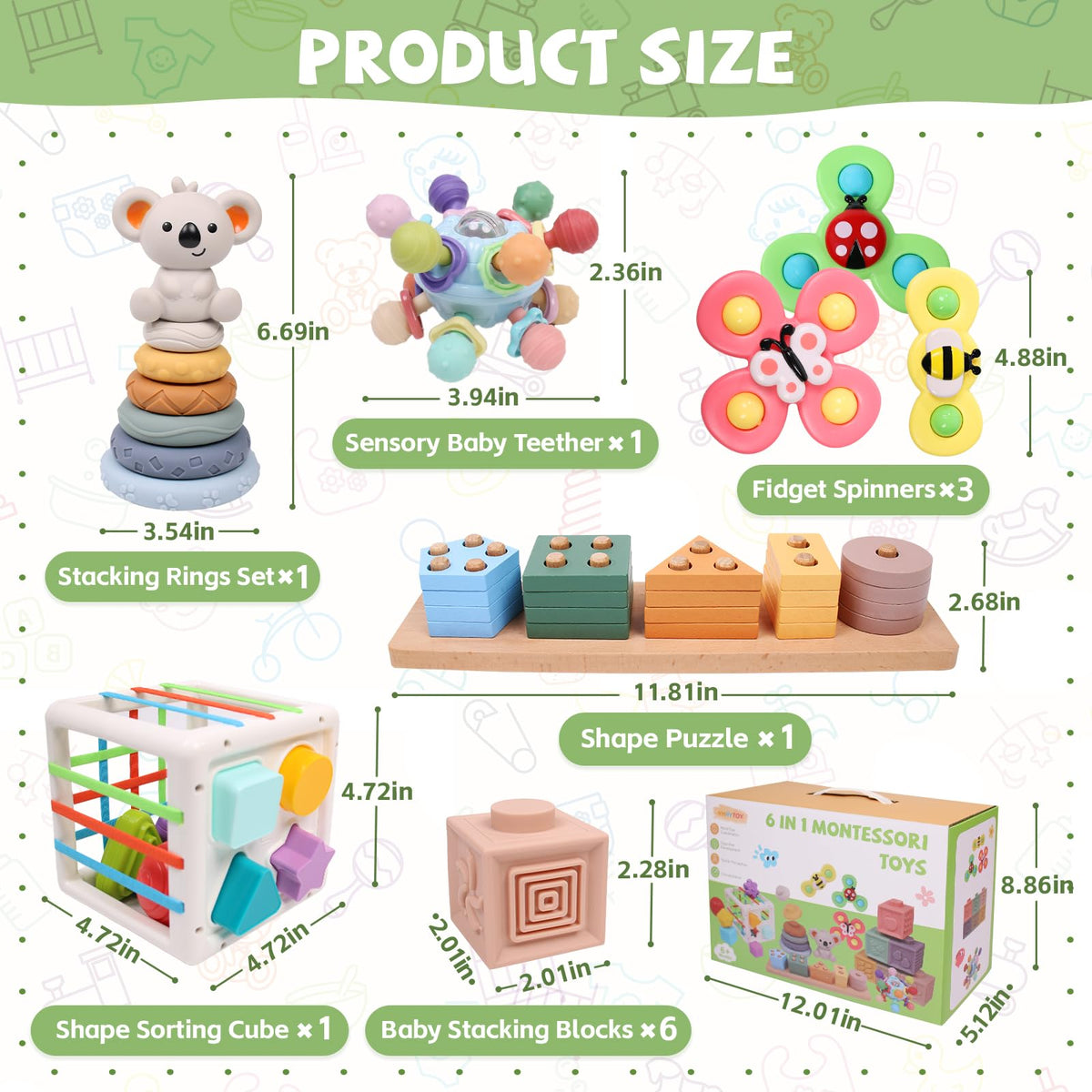 YHHYTOY sensory fidget spinners provide visual and tactile stimulation during playtime