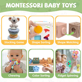 YHHYTOY teething ball with gentle silicone texture for soothing gums