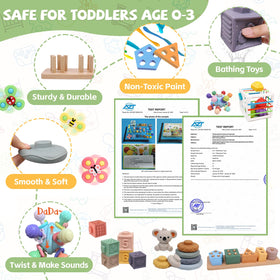 YHHYTOY wooden shape puzzle supports tactile exploration and early cognitive play