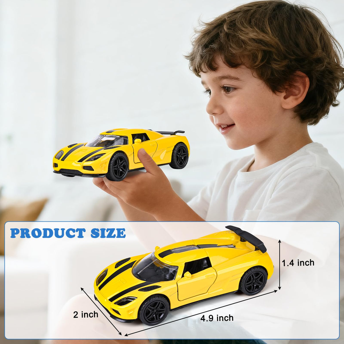 YHXKJ 1:36 diecast sports car with opening doors offers realistic detail for imaginative racing.
