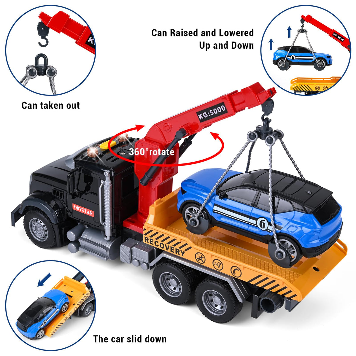 YHXKJ car-carrier-truck transports multiple cars for imaginative play