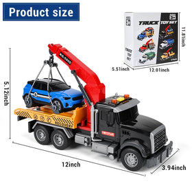 YHXKJ tow-truck features crane and lights for immersive rescue play