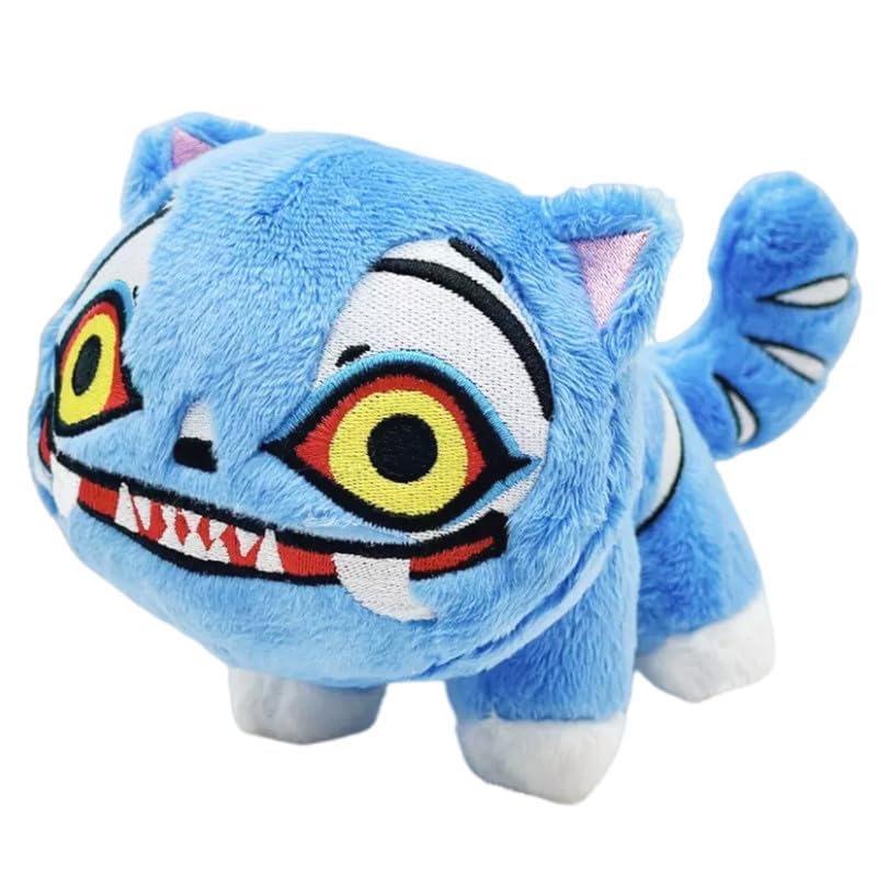 Yiakikio Tiger Derpy Plush Cosplay 8in, soft tiger plush for playful cosplay and photo props