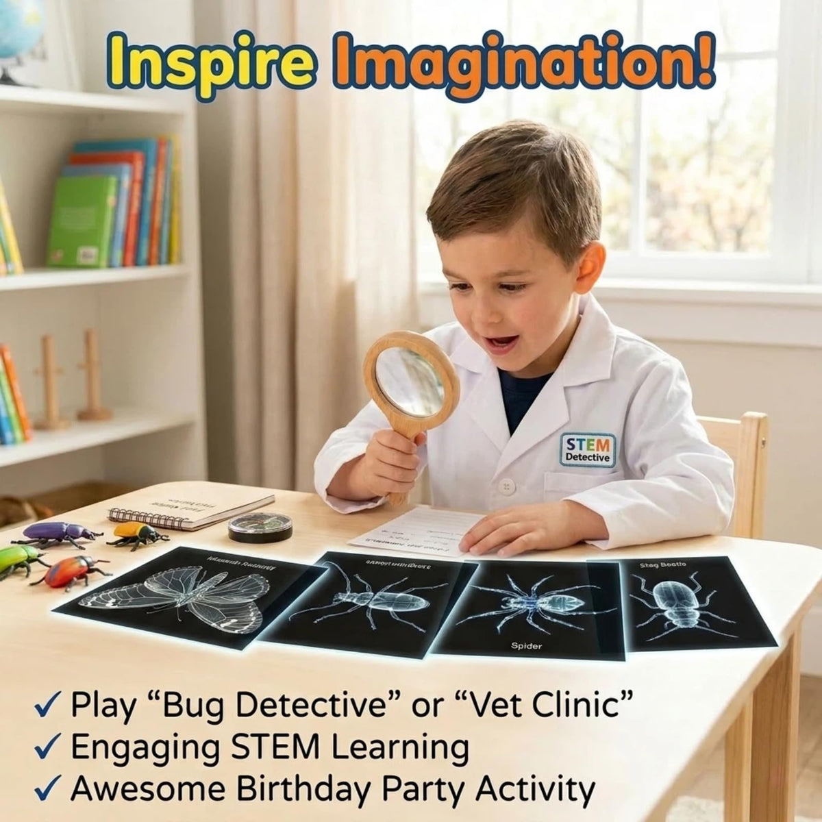 Yichushisu bug scientist playset for imaginative STEM role play