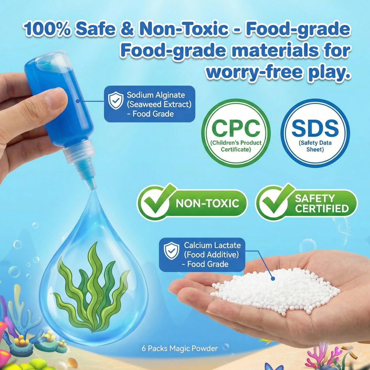 Yichushisu Non-toxic Squishy Kit keeps kids safe while exploring moldable gels
