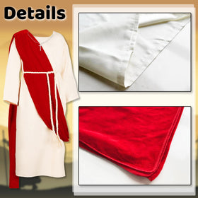 Yickoon Kids Jesus costume set includes robe, scarf, necklace, rope.