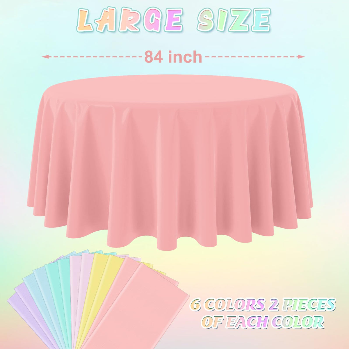 YIDAKO pastel tablecloth in light blue creates a fresh party vibe