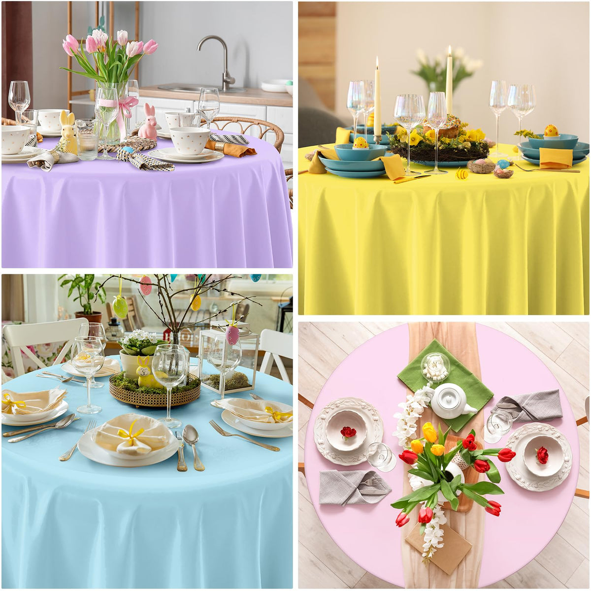 YIDAKO pastel tablecloth in light green for spring-inspired events