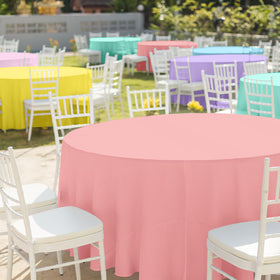 YIDAKO pastel tablecloth in light pink for bridal showers or tea