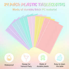YIDAKO 54x108 inch pastel tablecloth covering a rectangle table for events