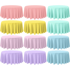 YIDAKO pastel tablecloth in rose pink for bright birthday tablescape