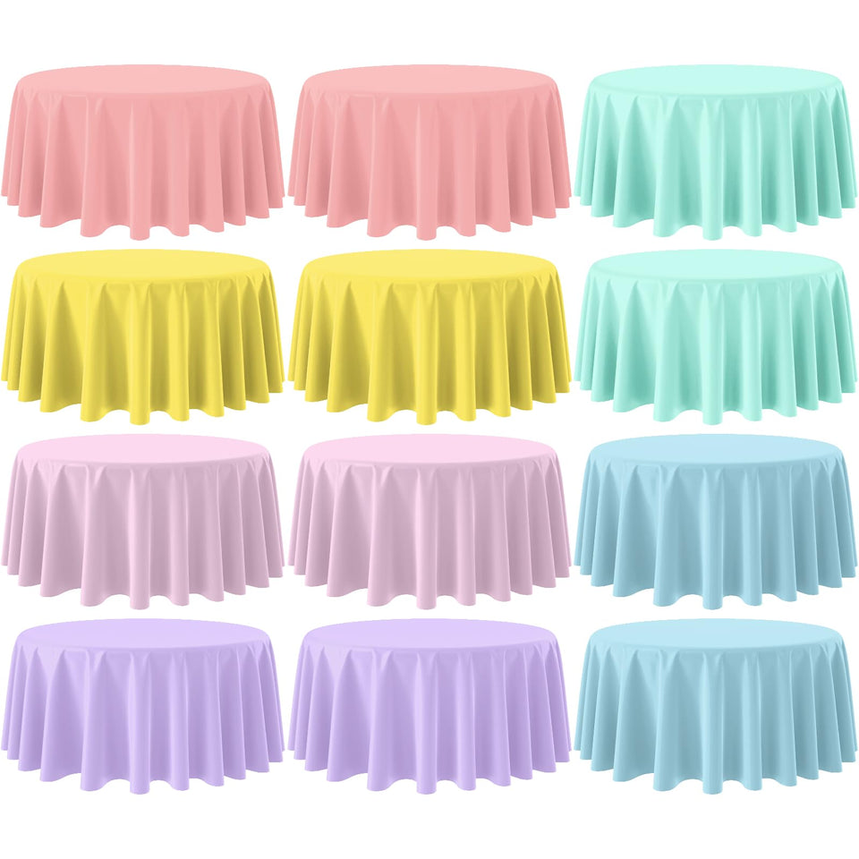 YIDAKO pastel tablecloth in rose pink for bright birthday tablescape