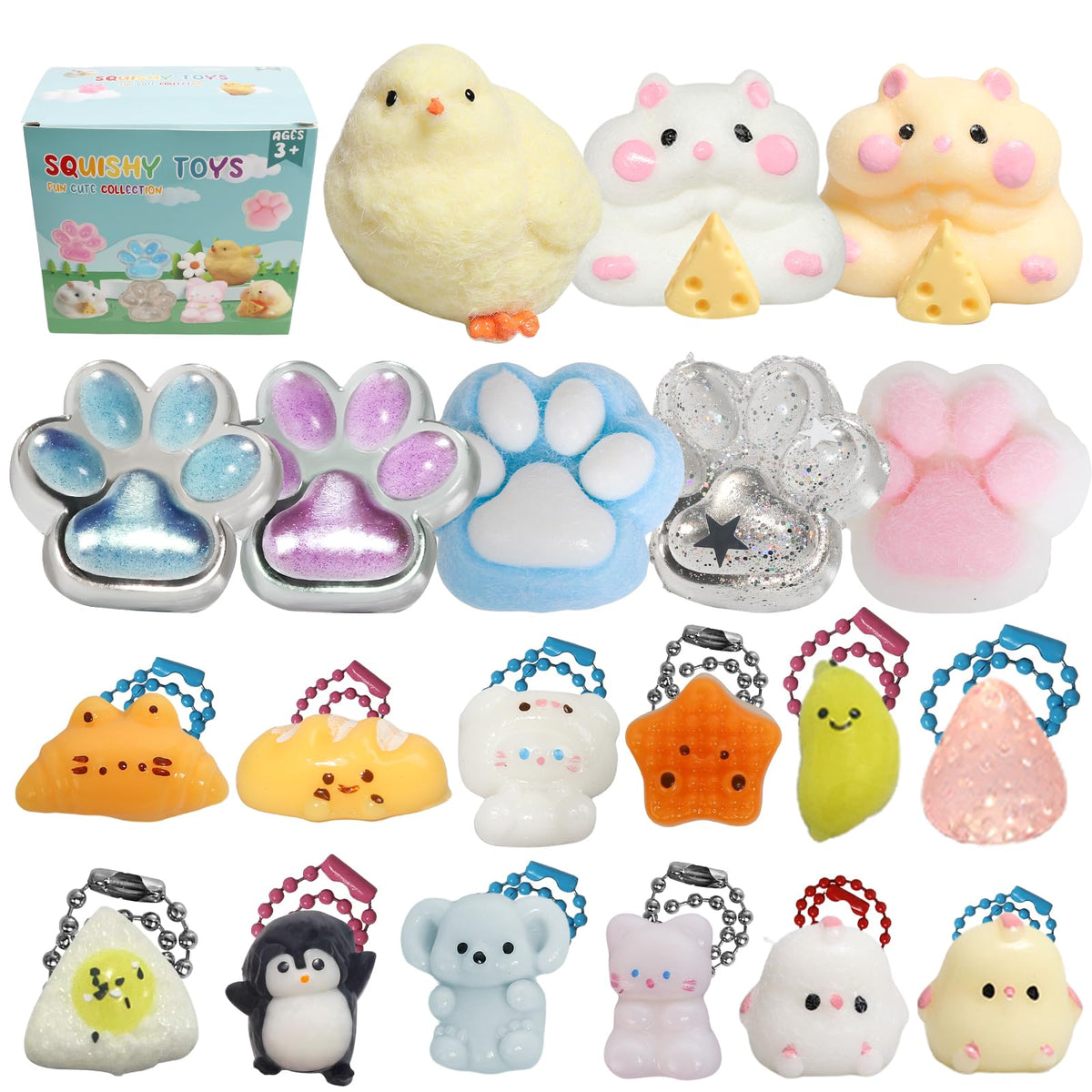 Yidayes Taba squishy pack collection with assorted shapes for sensory play