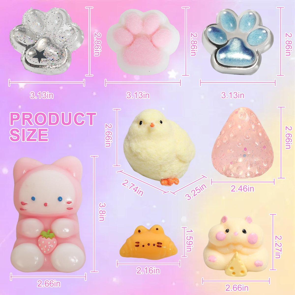 Yidayes Taba squishy pack showcasing portable chain pouches for easy carrying