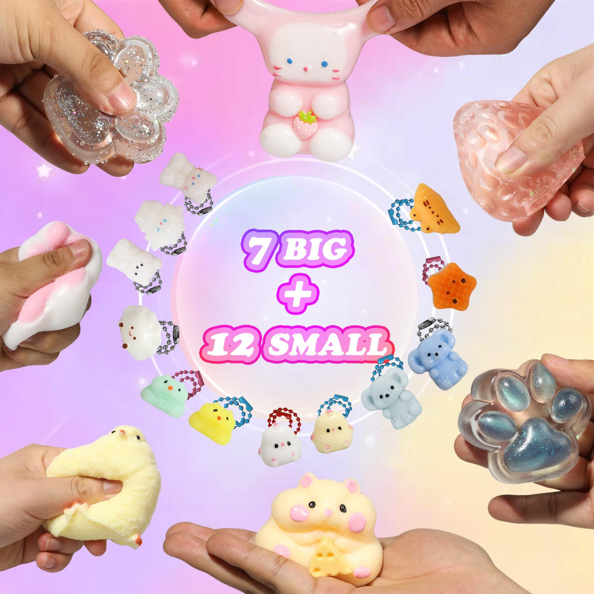 Yidayes Taba squishy pack with reusable storage box for organized toys