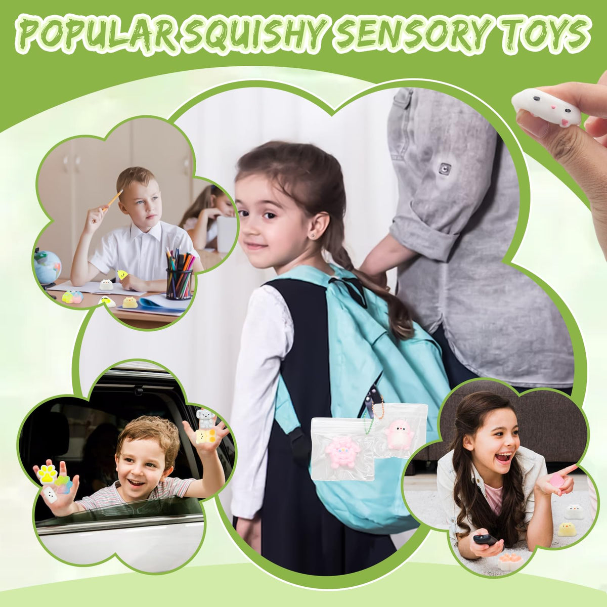 Yidayes Taba Squishy Pack soft texture closeup — durable, stretchy design for repeated squeezes.