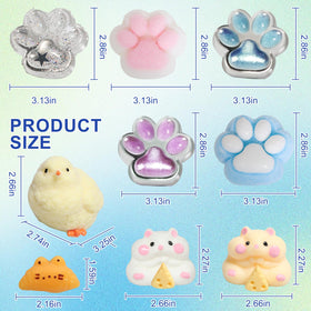 Yidayes Taba squishy toys with portable chain pouches for easy transport